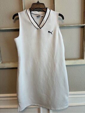 Puma | Dresses | Puma White Halter Vneck Slip Dress